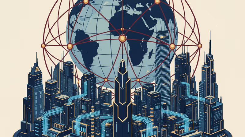 상하이 푸둥 지구의 하이테크 산업 단지 전경