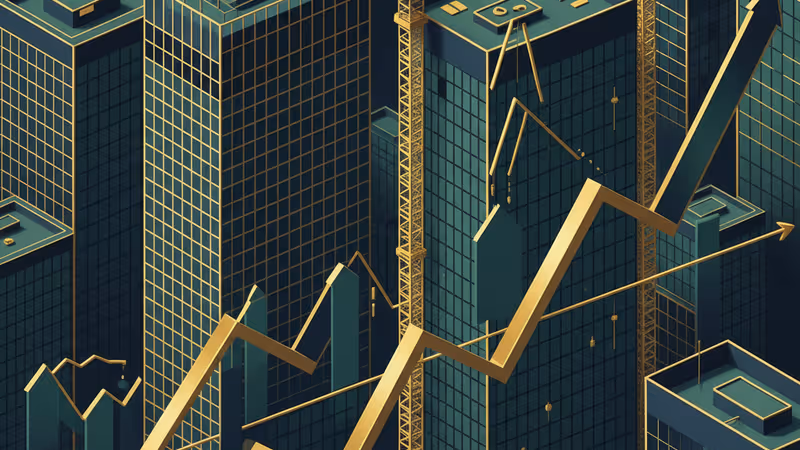 Panoramic view of modern skyscrapers and construction cranes around Shibuya Station in Tokyo