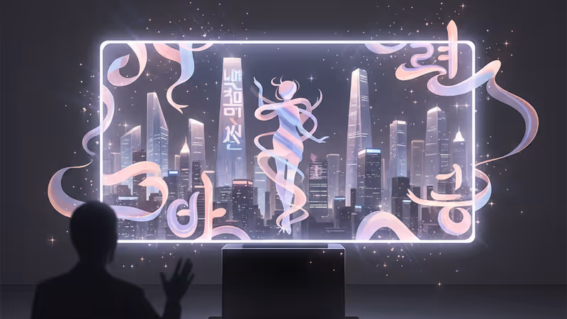 쇼미더머니 예선 현장에서 스크린 속 버추얼 래퍼를 마주한 지코의 모습