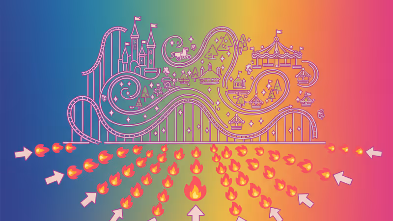 Conceptual image of Six Flags rebranding process