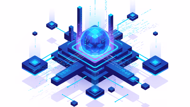Abstract visualization of Snowflake and Observe data integration
