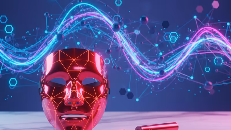 Sleek view of Solawave LED face mask and wand