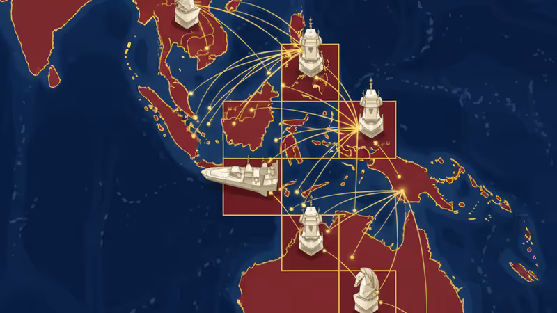 南シナ海で対峙する中国とフィリピンの艦艇のイメージ