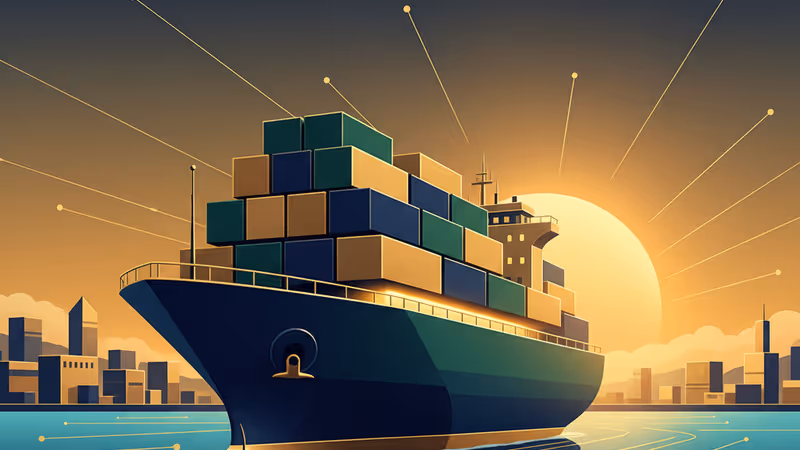 韓國港口堆疊的貨櫃與繁忙的出口景象