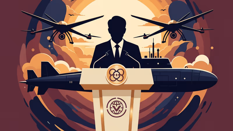 韓国国防本部で行われた政策報告会で演説する安圭伯国防相