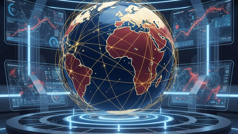 Wide view of a modern South Korean military command center with tactical data screens