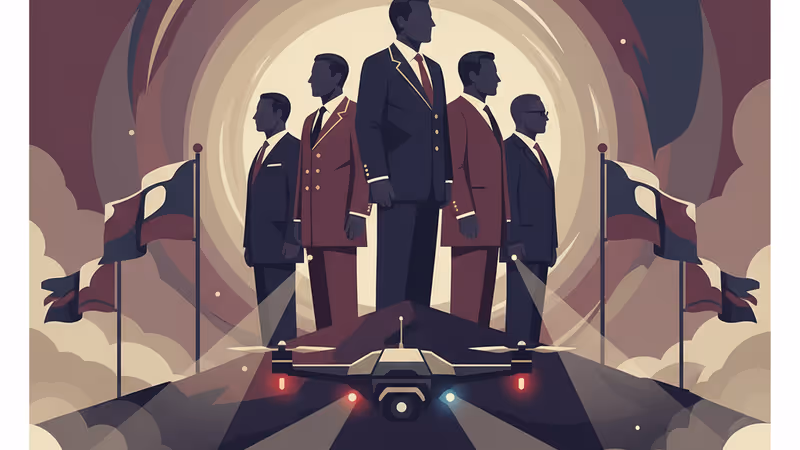 A drone surveillance scene symbolizing border tensions