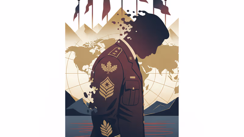 계엄령 가담 장성들에 대한 중징계를 상징하는 군복 견장 이미지