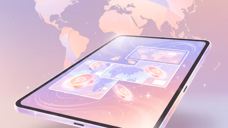 正在捲動網漫的智慧型手機與上升的營收圖表