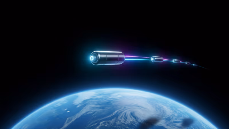 地球を包囲するように展開されるスターリンク衛星網のイメージ図