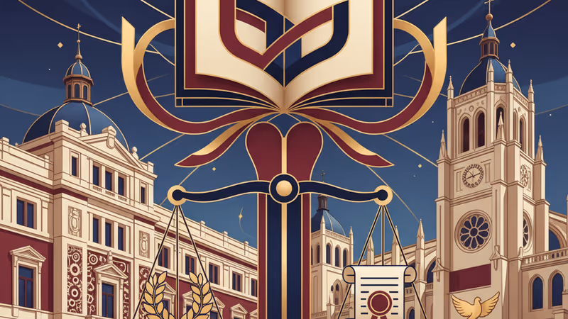 Spanish government and Church agreement ceremony concept