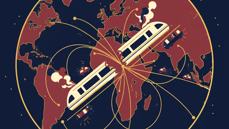 スペイン南部の高速鉄道衝突事故現場で活動する救急隊と大破した車両