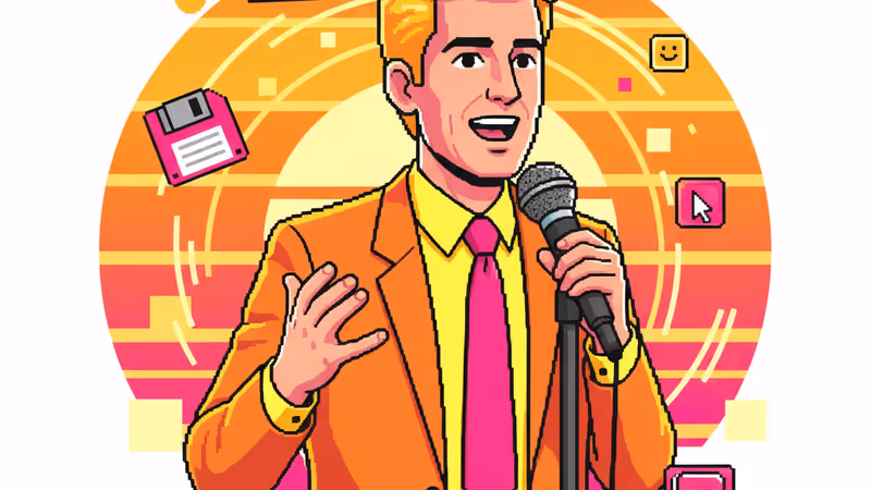 デモ会場で演説を行うスペンサー・プラットの様子