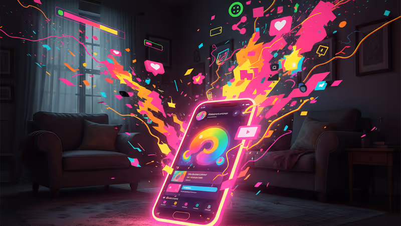 A smartphone lying on the floor in a dark room, suggesting a tragic atmosphere