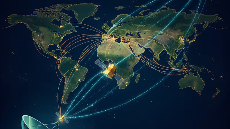 A Starlink satellite dish under the Venezuelan sky