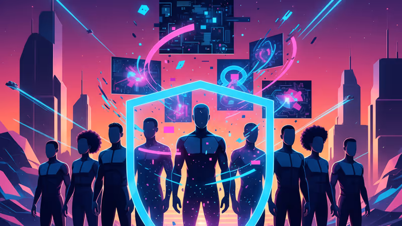 AI 기업의 무단 복제에 항의하는 예술가들의 모습