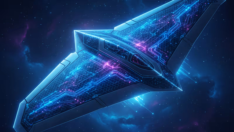 レーダー波をエネルギーに変換する次世代ステルス機の機体表面イメージ