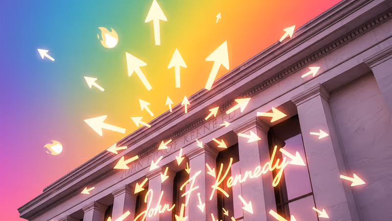 Exterior view of the Kennedy Center featuring the controversial Trump rebrand.