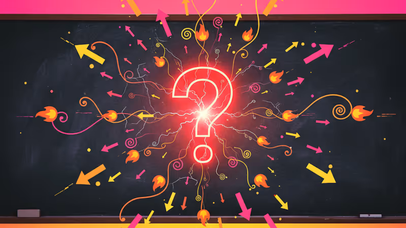 Dark classroom chalkboard with Stranger Things atmosphere