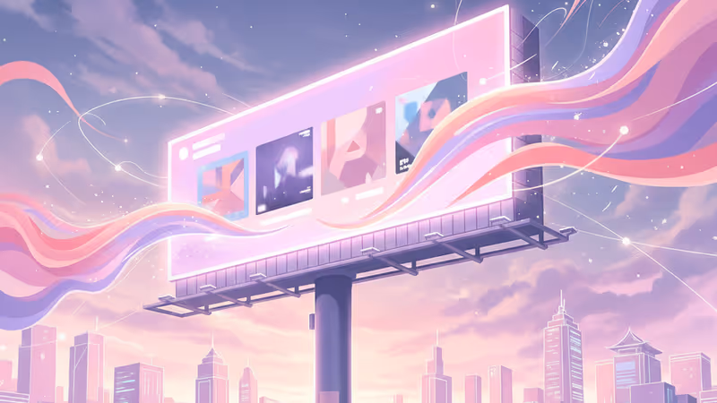 빌보드 200 차트 순위가 표시된 디지털 스크린 배경