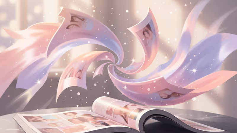 스트레이 키즈의 화보가 실린 매거진이 놓여 있는 모습