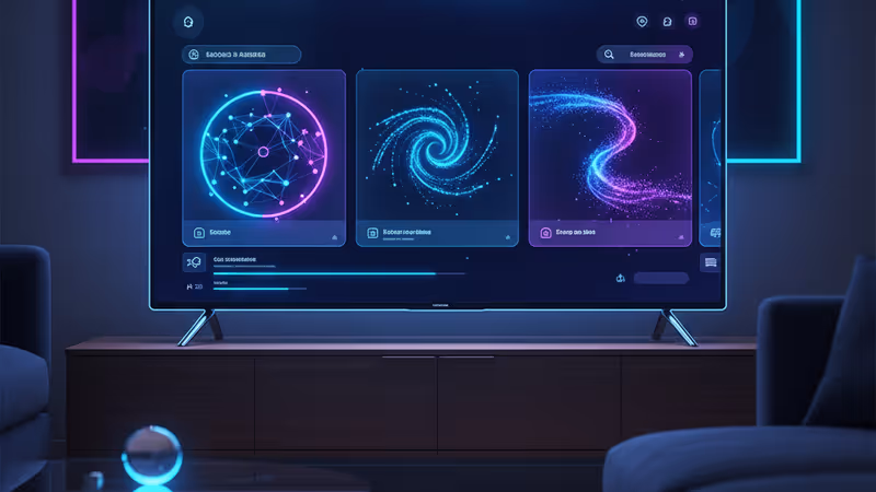 Substack video interface displayed on a large TV screen