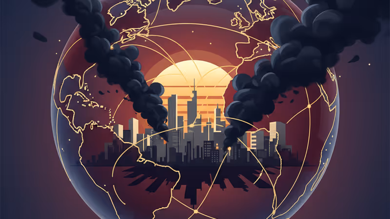 Large fire and smoke from an airstrike in Nyala, Sudan