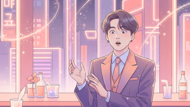 BTS Suga looking shocked during an interview on the Suchwita show