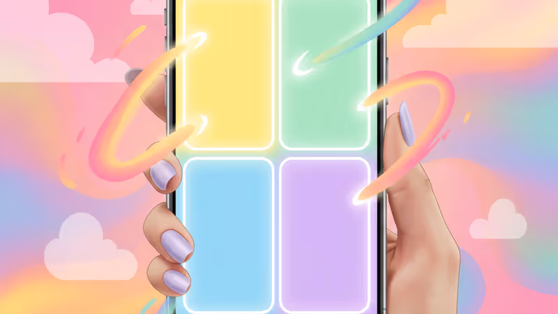 NYT Connectionsのゲーム画面と今日のパズルをイメージしたイラスト