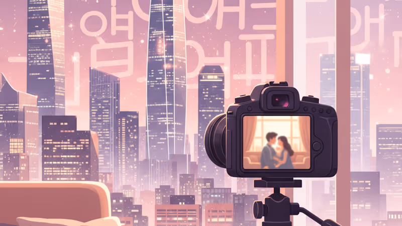 슈퍼주니어 려욱과 아내 아리의 다정한 일상을 상징하는 따뜻한 분위기의 실내 전경