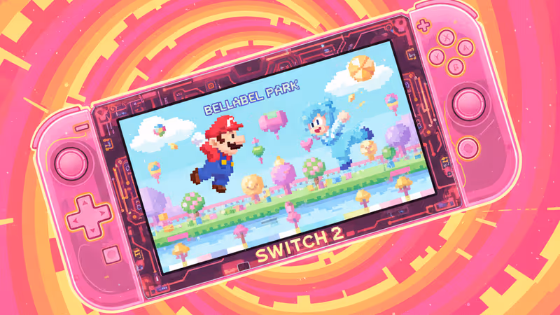 Mario and Rosalina in Bellabel Park on Switch 2