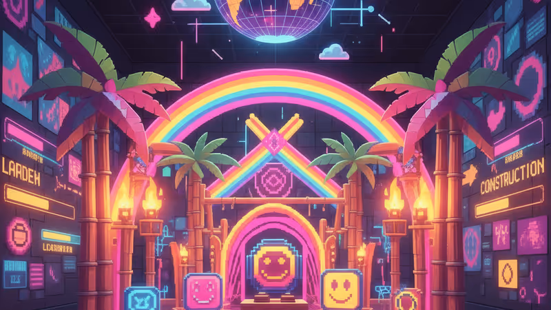 倖存者50季紐約展覽現場的部落會議布置