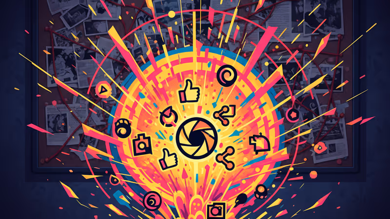 Investigation board with photos and red strings for unsolved mysteries