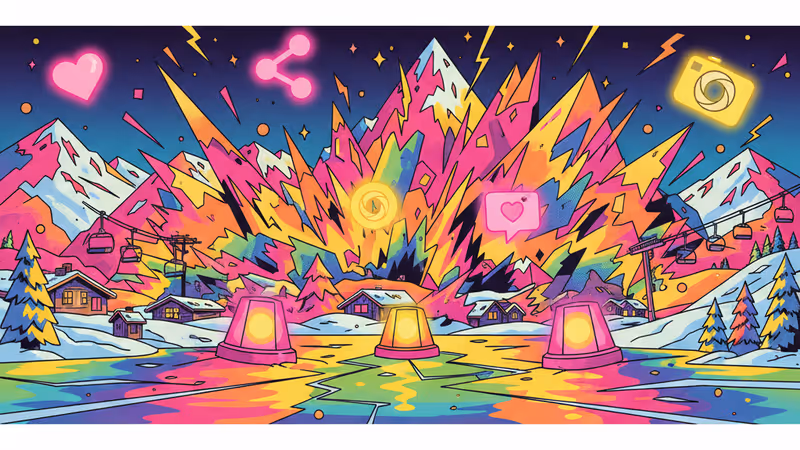 瑞士滑雪勝地火災後的救援與調查現場。