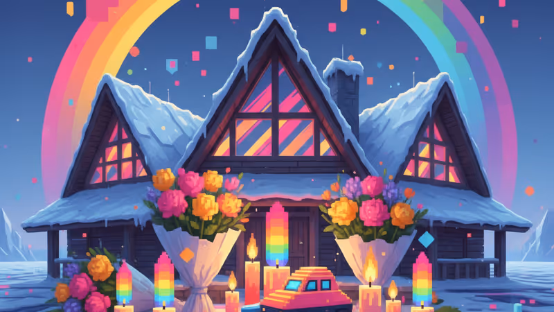 クラン＝モンタナのバー外に設けられた、犠牲者を悼む献花台とメッセージボード