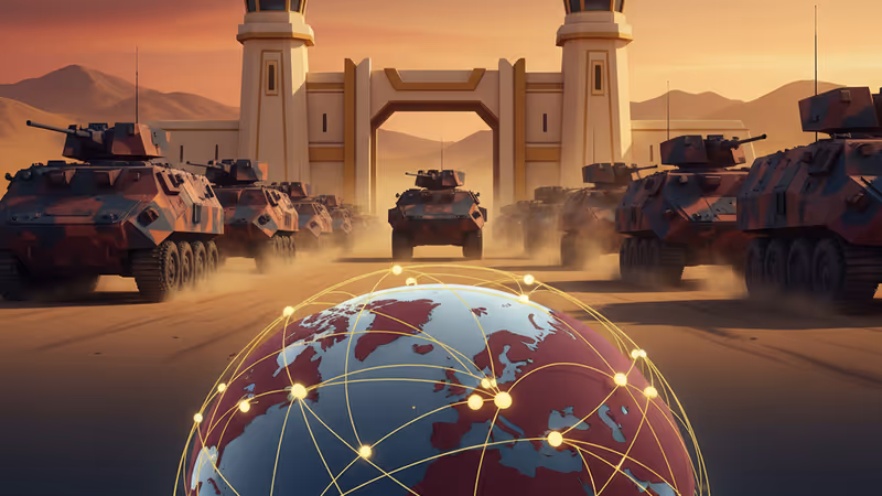 Syrian government armored vehicles entering Al-Hol camp