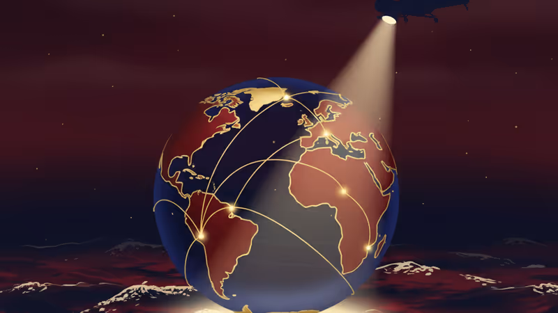 夜の荒れた海を捜索する台湾海巡署の艦艇とサーチライト