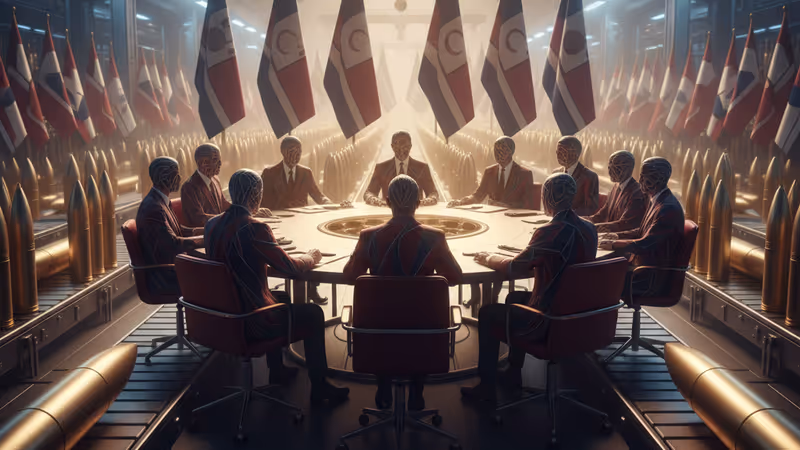 155mm artillery shells being manufactured in a factory