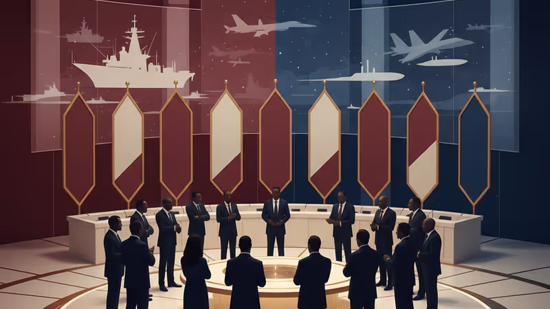 대만 국기와 국방 안보를 상징하는 방패가 정치적 갈등으로 균열이 가는 모습의 개념도