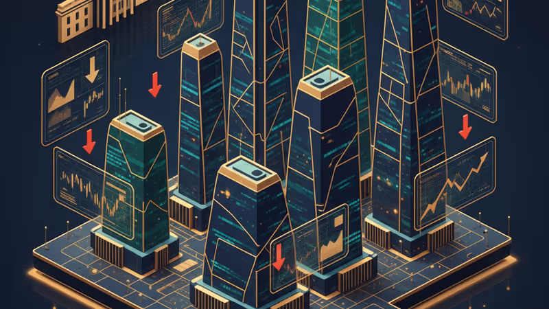 下落する株価チャートと世界地図のデジタルイメージ