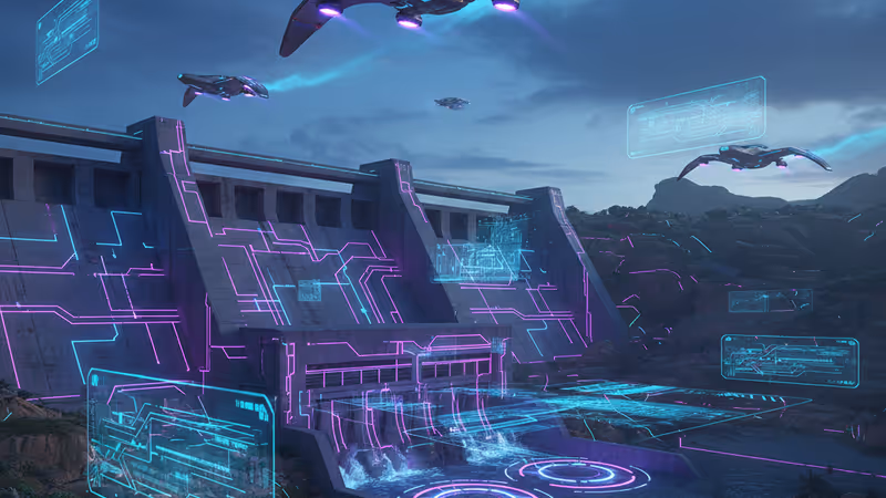 Terra Industries' autonomous drones patrolling a large-scale African infrastructure site