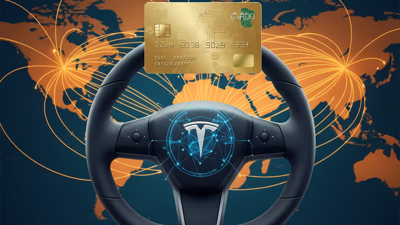 테슬라 자동차 내부 디스플레이의 FSD 구독 화면