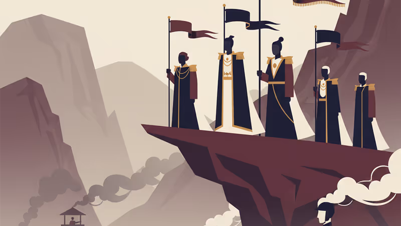 叢林邊境線上佇立的界碑與瀰漫的霧氣，象徵邊境緊張局勢