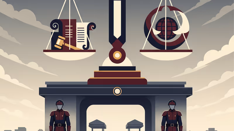 Military checkpoint at the Thailand-Cambodia border