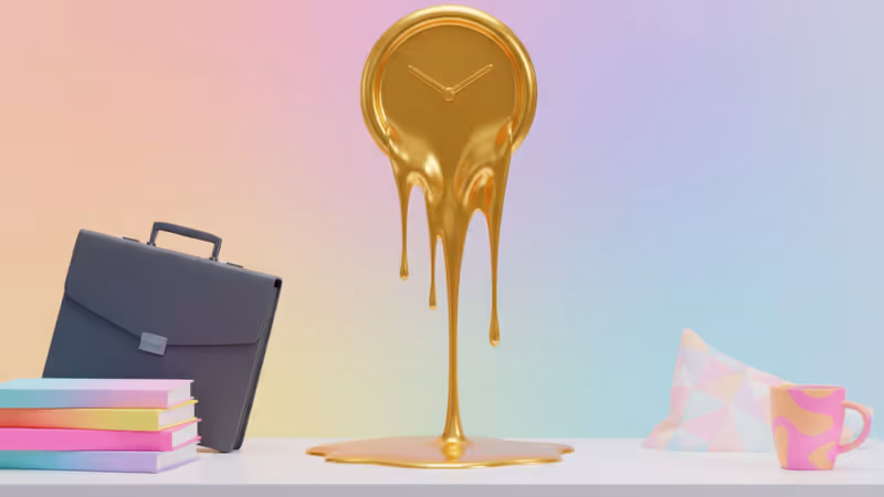 辦公室生活與公園美景對比的創意構圖