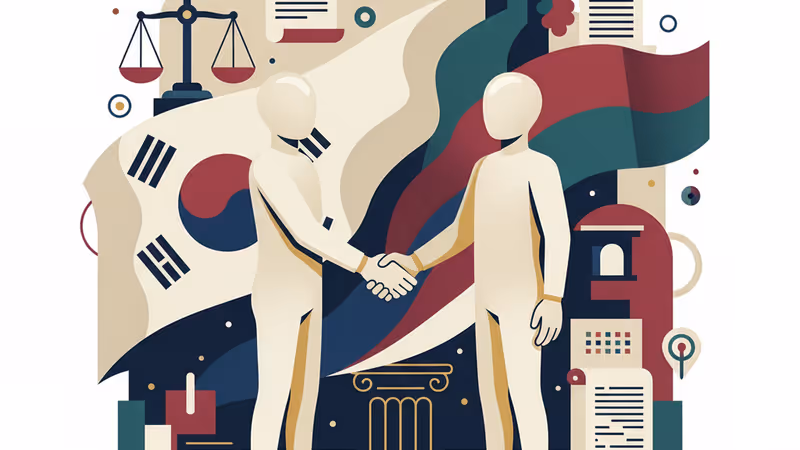 President Lee and PM Meloni shaking hands during their summit in Seoul