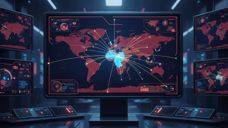 Digital command center with strategic focus on Venezuela and Taiwan