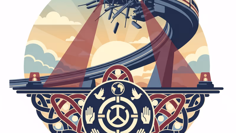 Aerial view of a rail investigation scene in Spain