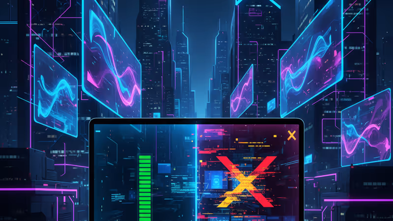 A modern laptop displaying the Snapdragon X logo on a blue background