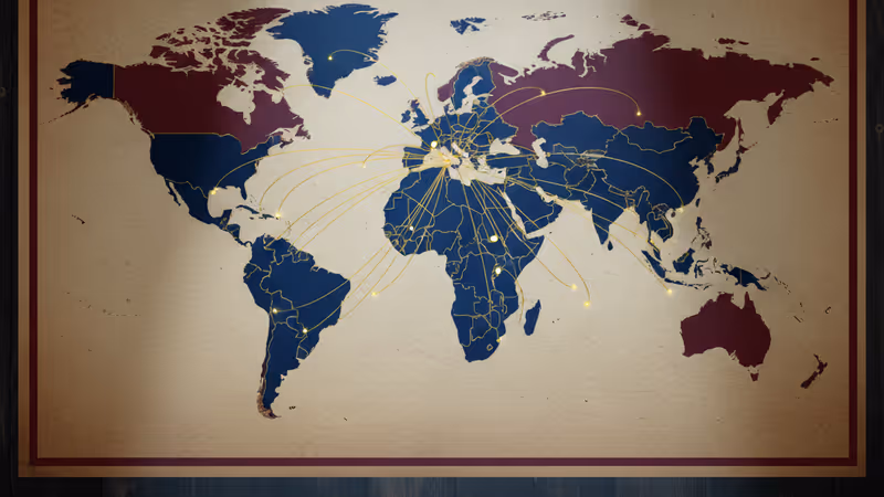 美國對外援助體系重組的示意圖，顯示全球影響力的轉變